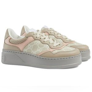 Gucci GG Logo Sneaker Oatmeal Light Pink Sneaker